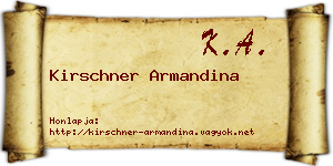 Kirschner Armandina névjegykártya